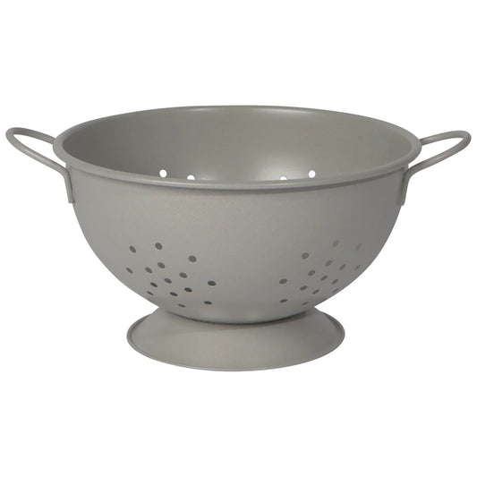 Matte Steel Fog Gray Colander Large - Marcel’s Culinary Experience