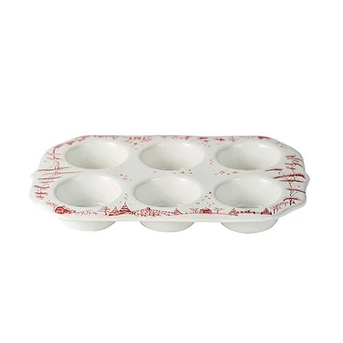 Juliska Country Estate Winter Frolic Muffin Dish - Ruby - Marcel’s Culinary Experience