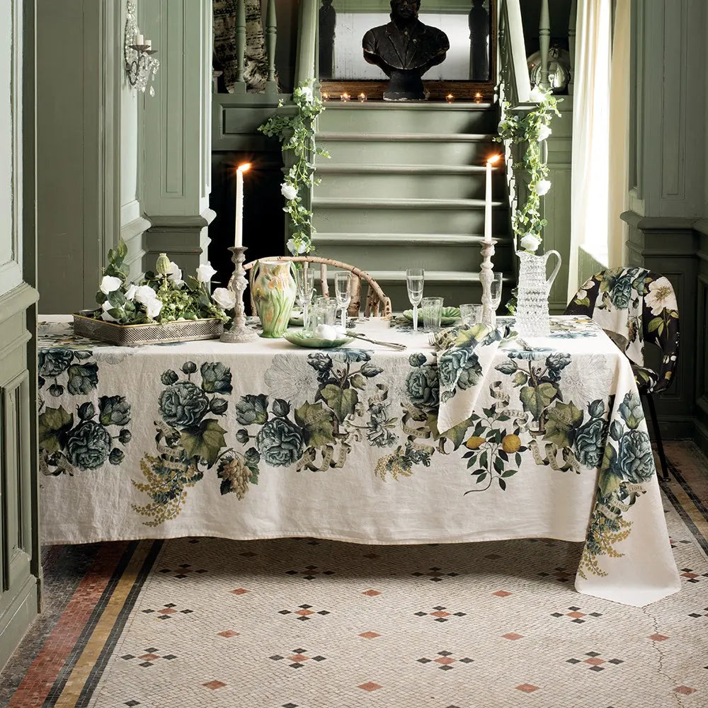 Garnier Thiebaut Giardino Natural Table Runner, 20"x61"