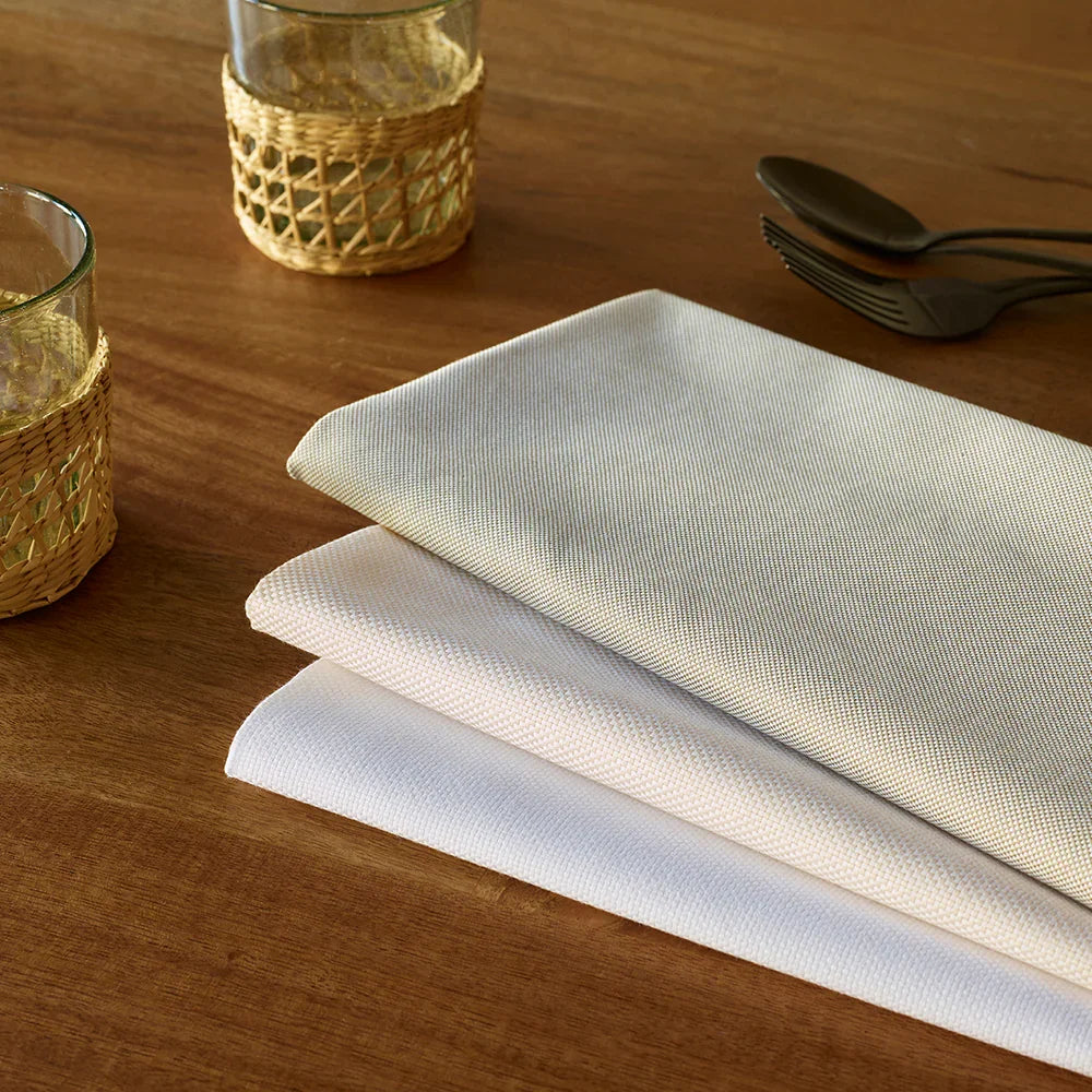 S/4 Napkin Natte Ivoire - Marcel’s Culinary Experience