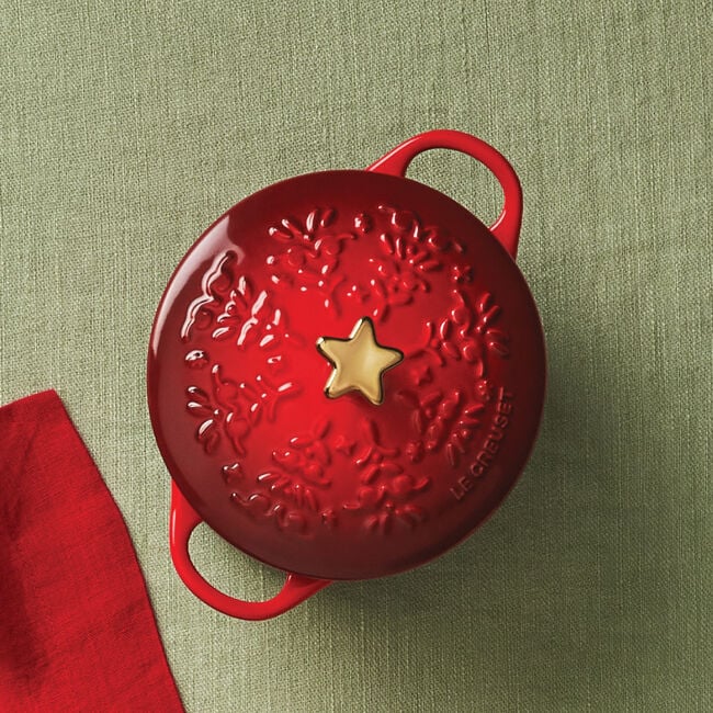 Le Creuset Noël Collection Mini Cocotte with Gold Star Knob