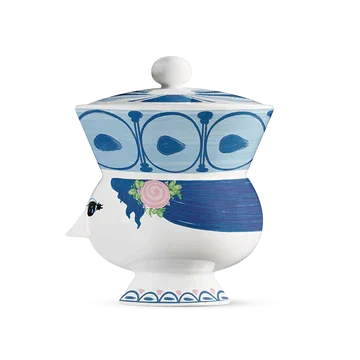 Bjørn Wiinblad Dora Bowl, Blue, Ø: 3.7" - Marcel’s Culinary Experience