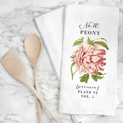 Porter Lane Home Botanical Peony Tea Towel - Marcel’s Culinary Experience
