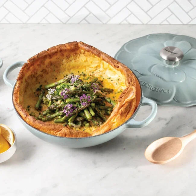 Le Creuset Signature Petal Braiser - Sea Salt | Enameled Cast Iron