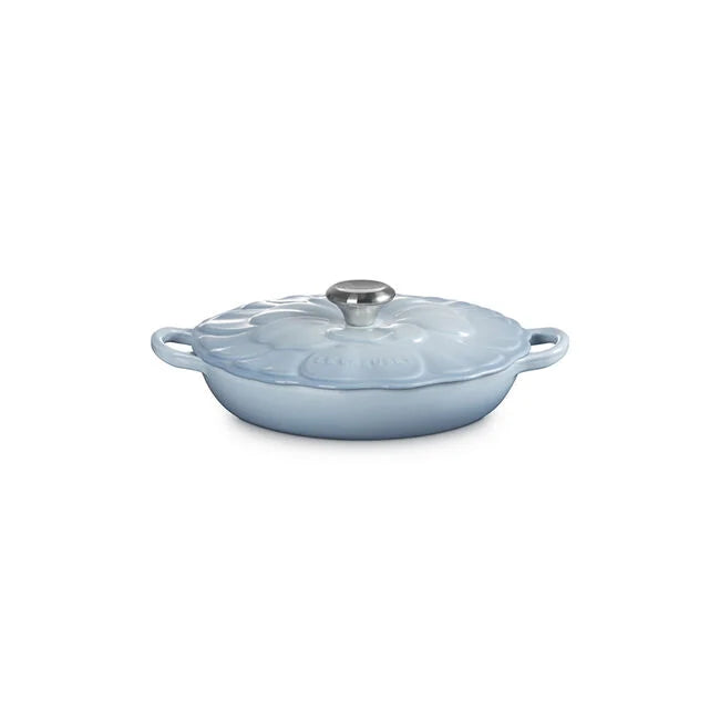 Le Creuset Signature Petal Braiser - Coastal Blue | Enameled Cast