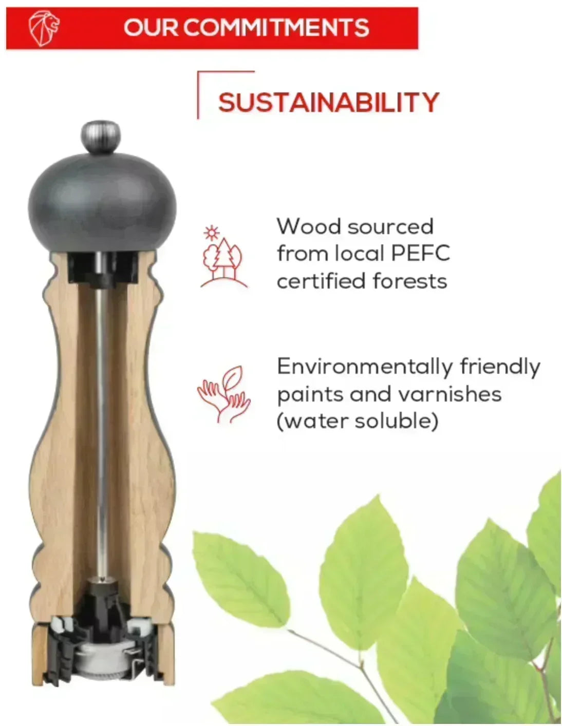 Peugeot Paris Antique Pepper Mill, Beechwood Antique Finish 9" - Marcel’s Culinary Experience