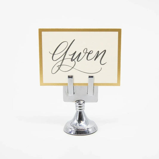 Hester & Cook Chrome Place Card Holder - Marcel’s Culinary Experience