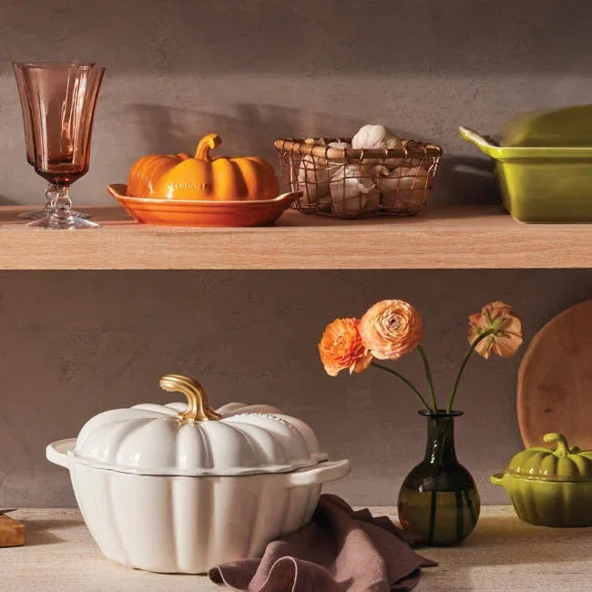 Le Creuset Signature Pumpkin Cocotte White - 4 Qt