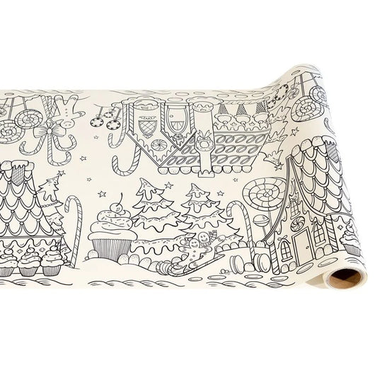 Hester & Cook Gingerbread Coloring Paper Table Runner