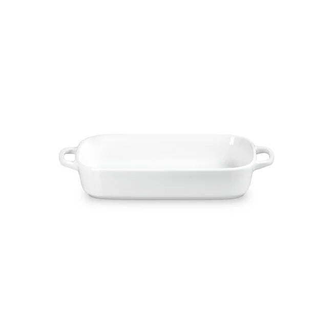 Le Creuset Rectangular Dish with Platter Lid White