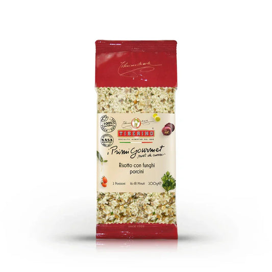 Tiberino i Primi Gourmet Risotto con funghi porcini pack with porcini mushroom risotto ingredients