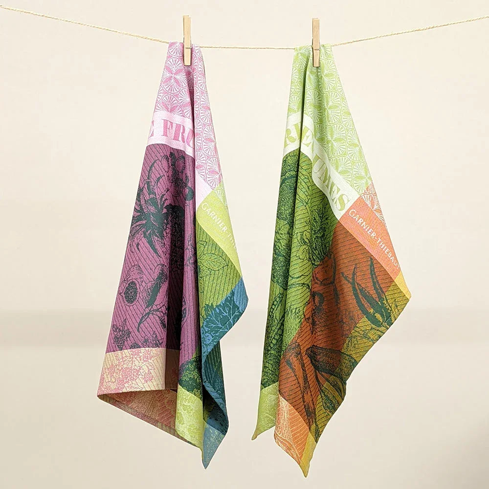 Garnier Thiebaut Salade De Fruits Fuchsia Jacquard Kitchen Towel - Marcel’s Culinary Experience