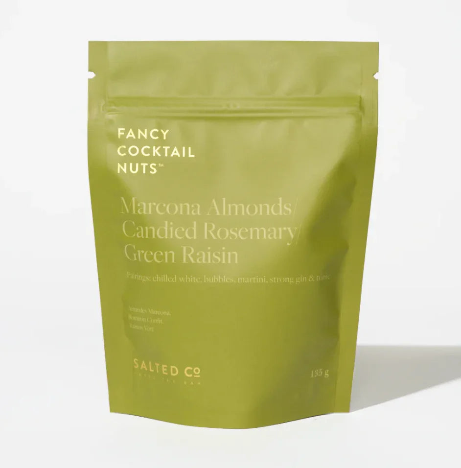 marcona almonds candies rosemary green raisins