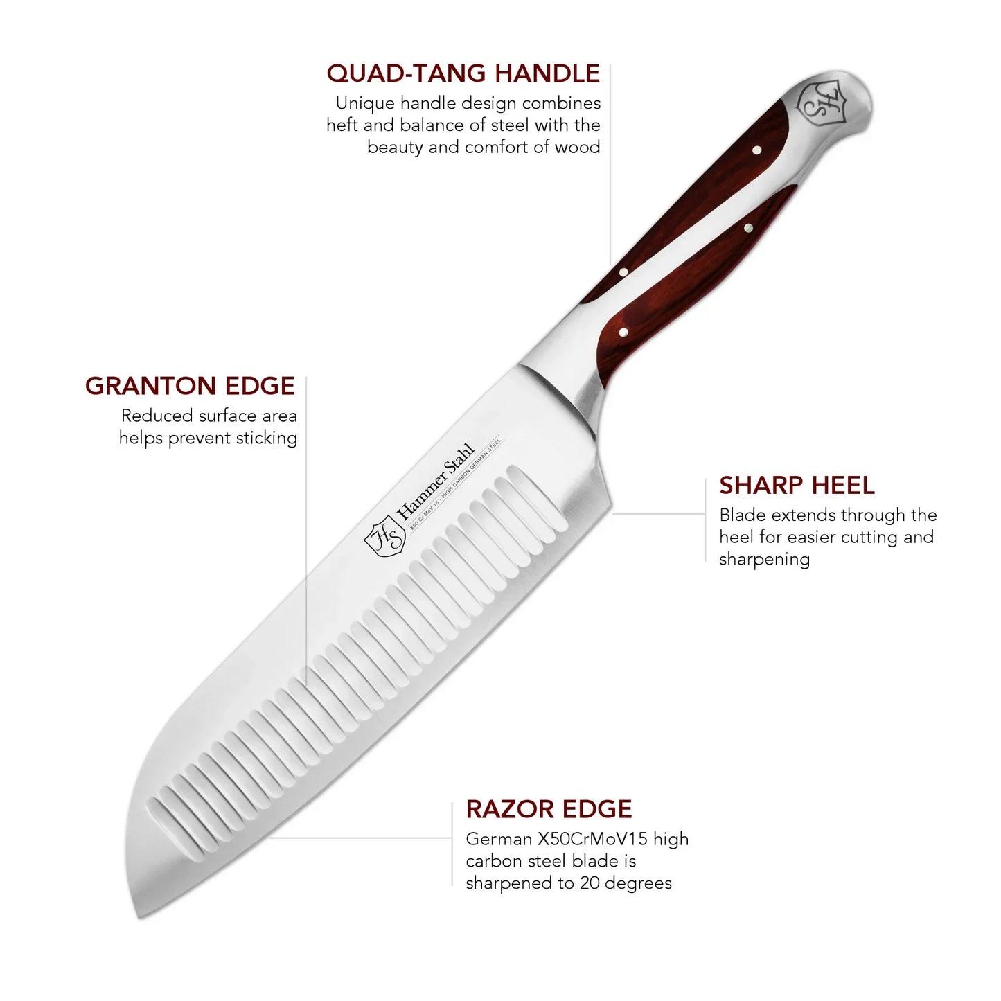 Hammer Stahl 7.5" Santoku - Marcel’s Culinary Experience