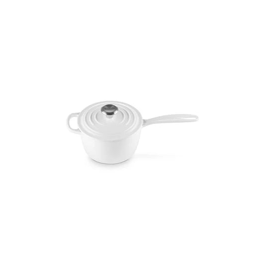 Le Creuset Signature Saucepan - White 1.75 Qt.