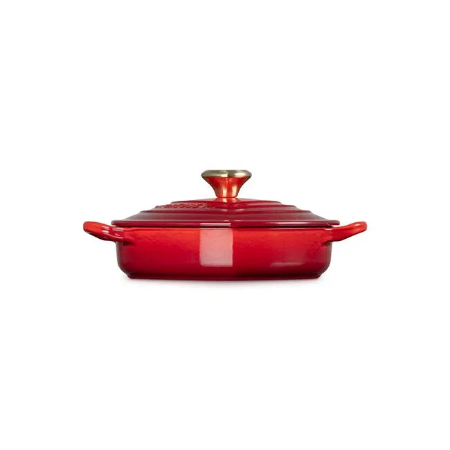Le Creuset Shallow Heart Cocotte 1.25 qt - Cerise | Enameled Cast