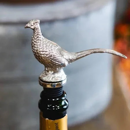 Pheasant Bottle Stopper, Nickel Finish - Marcel’s Culinary Experience