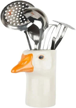 Quail Ceramics Goose Utensil Pot - Marcel’s Culinary Experience