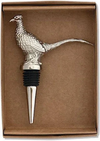 Pheasant Bottle Stopper, Nickel Finish - Marcel’s Culinary Experience