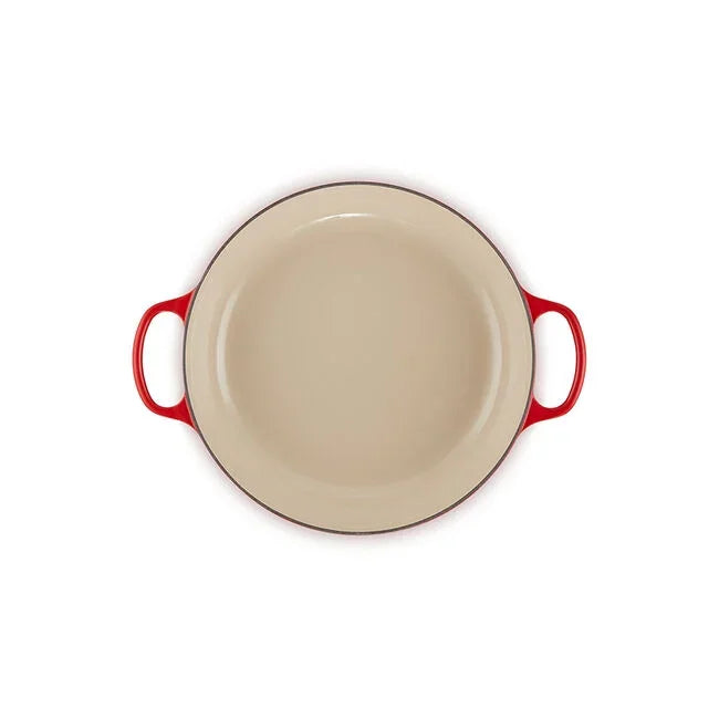 Le Creuset Signature Braiser Cerise 5 qt - premium enameled cast iron finish