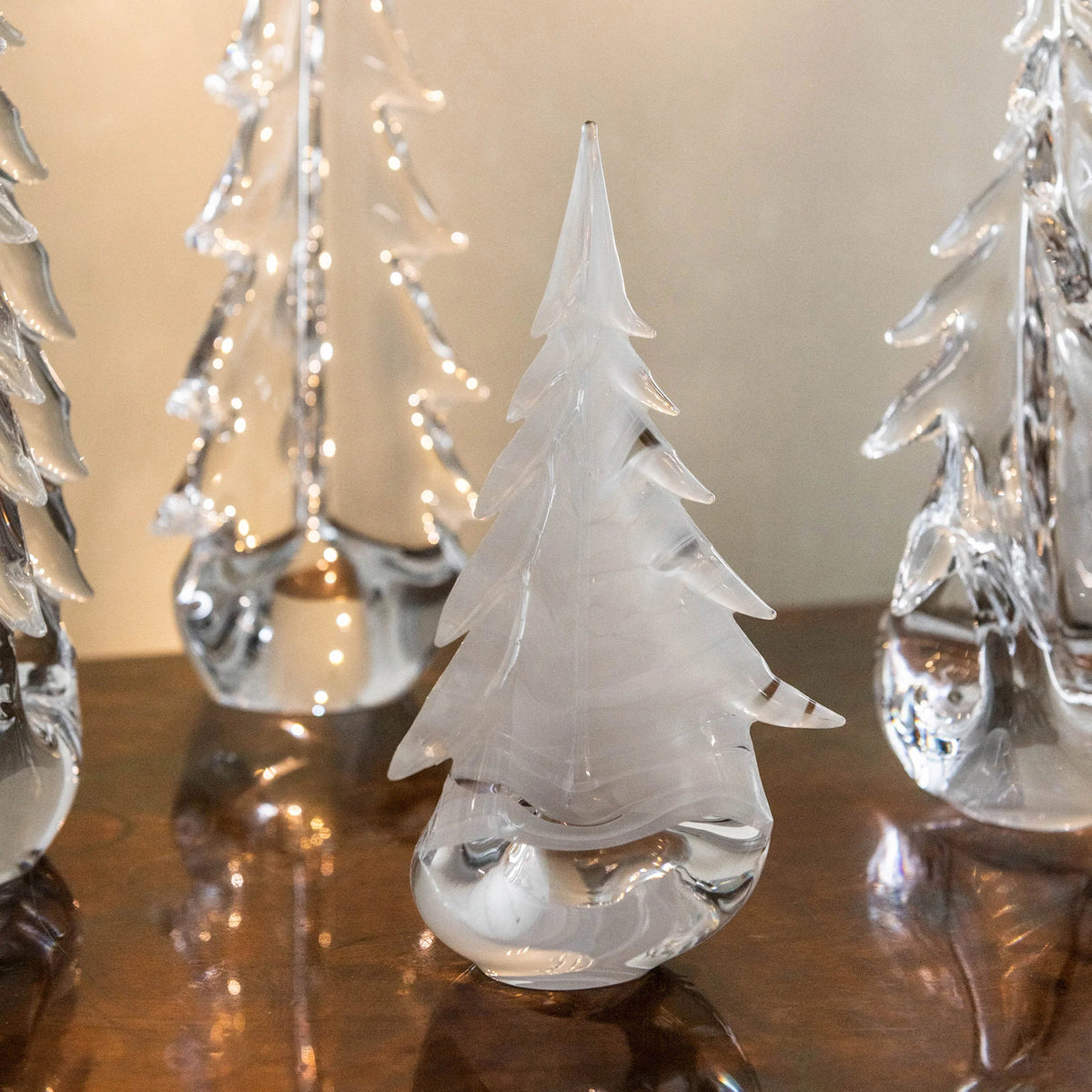 Simon Pearce Snowdrift Glass Evergreen, 18 in.