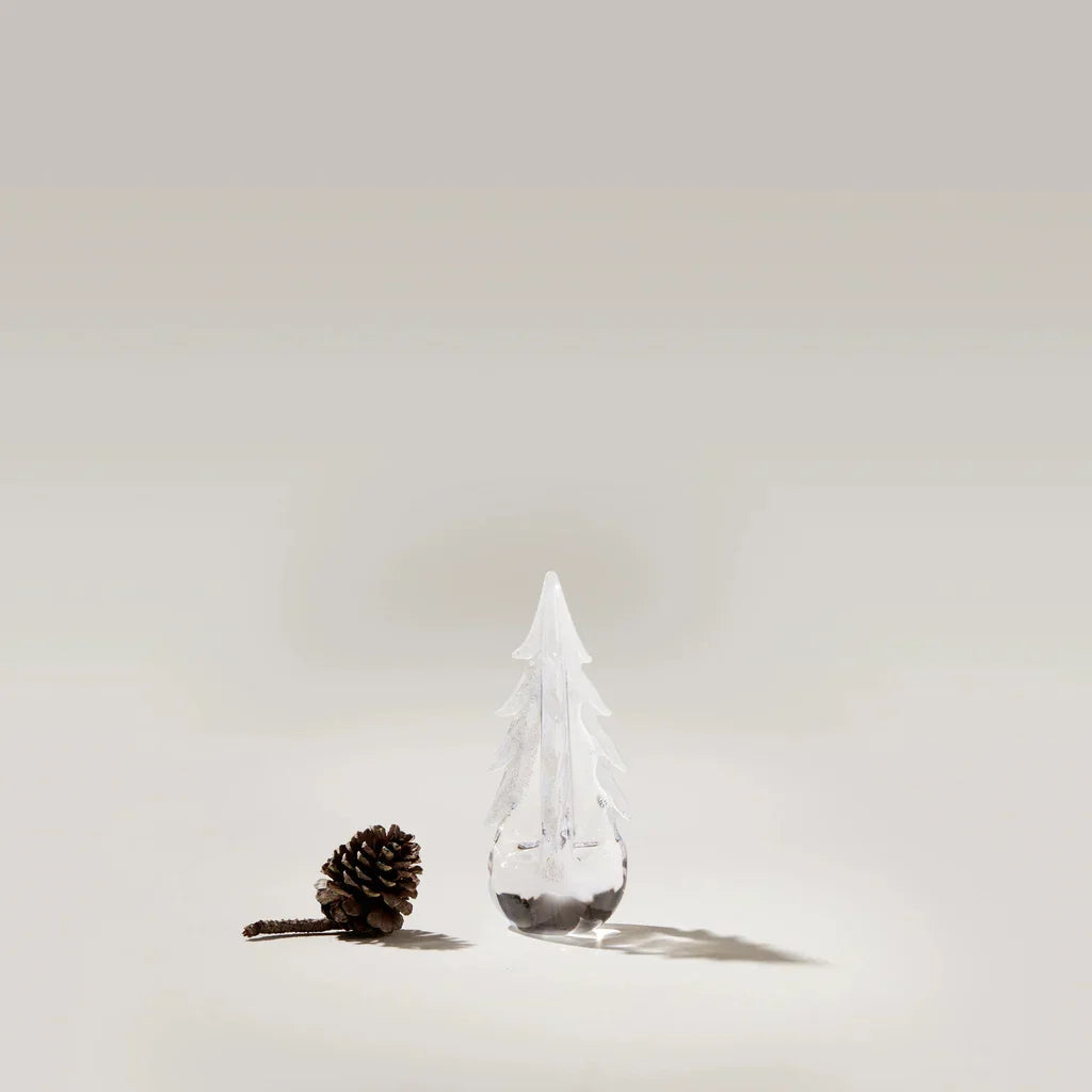 Simon Pearce Snowy Branches Evergreen 8"