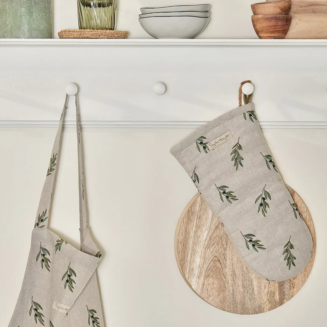 Sophie Allport Olive Linen Adult Apron - Marcel’s Culinary Experience