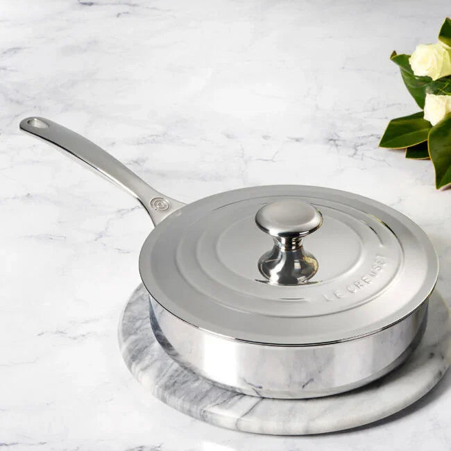 Le Creuset Stainless Steel Saute Pan 3 qt | Stainless Steel Sauté