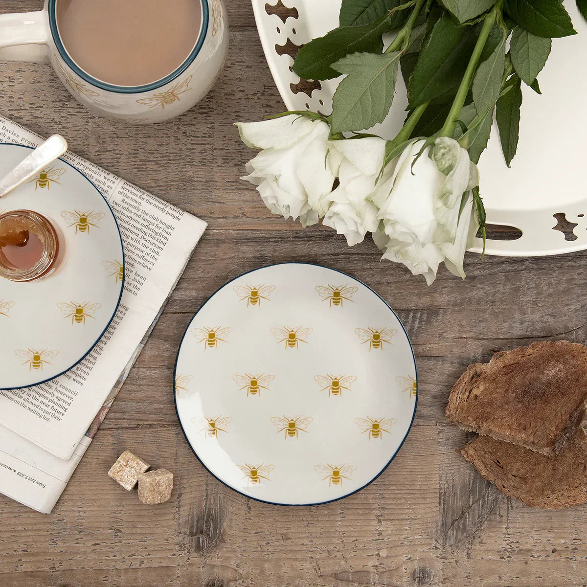 Sophie Allport Bees Stoneware Small Side Plate - Marcel’s Culinary Experience