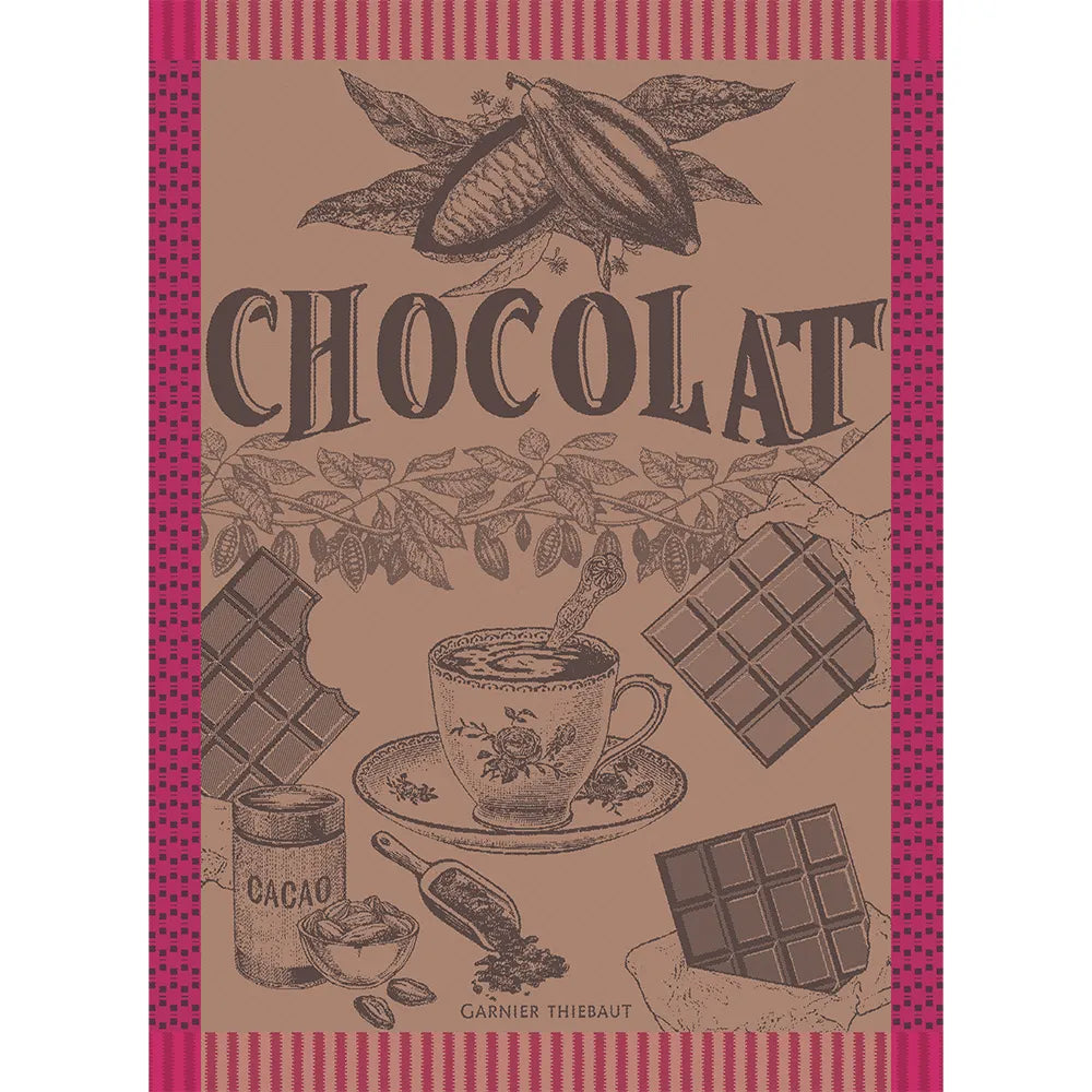 Garnier-Thiebaut Tasse De Chocolat Fuchsia Kitchen Towel