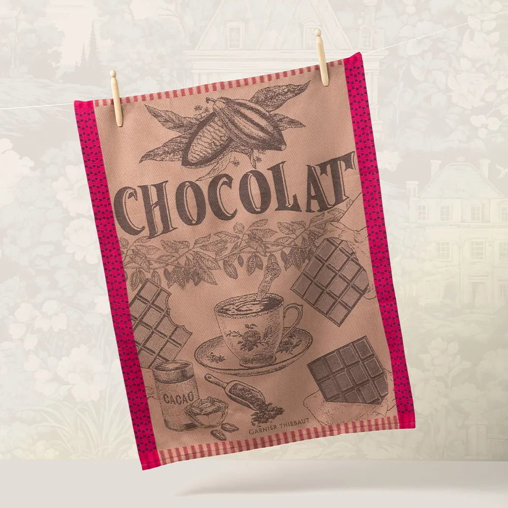 Garnier-Thiebaut Tasse De Chocolat Fuchsia Kitchen Towel