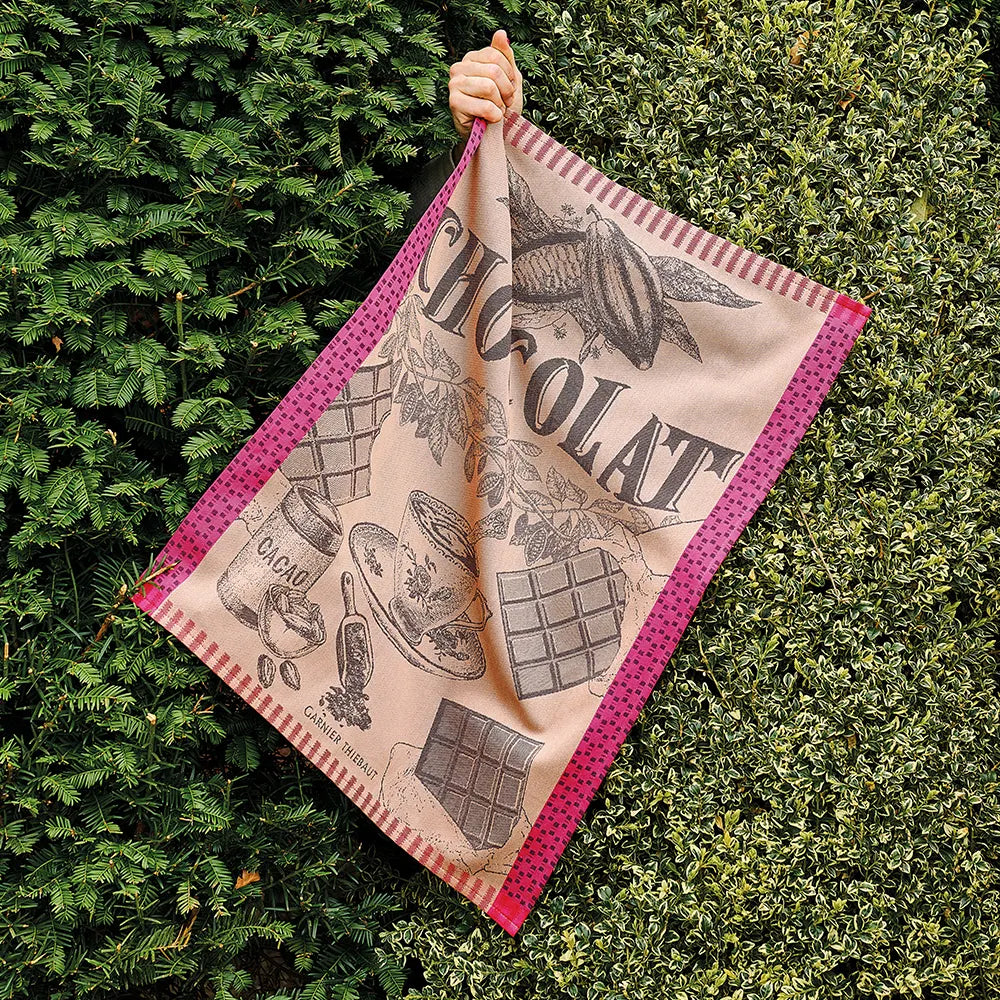 Garnier-Thiebaut Tasse De Chocolat Fuchsia Kitchen Towel
