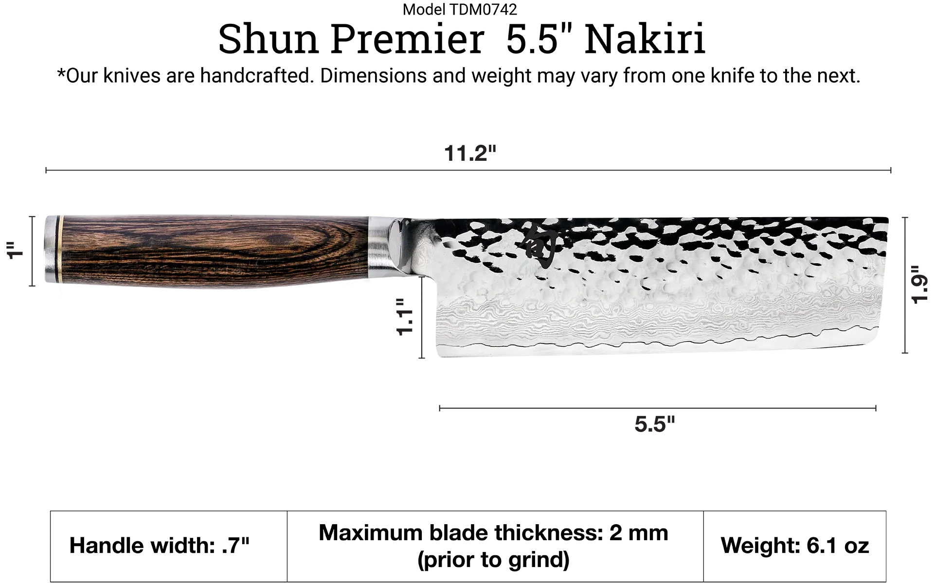 Shun Premier Nakiri Knife 5.5" - Marcel’s Culinary Experience