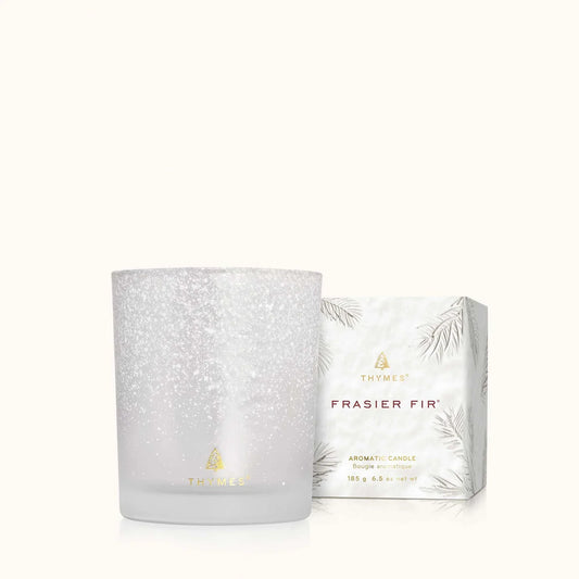 Thymes Frasier Fir Flocked 6.5 oz Poured Candle - Marcel’s Culinary Experience