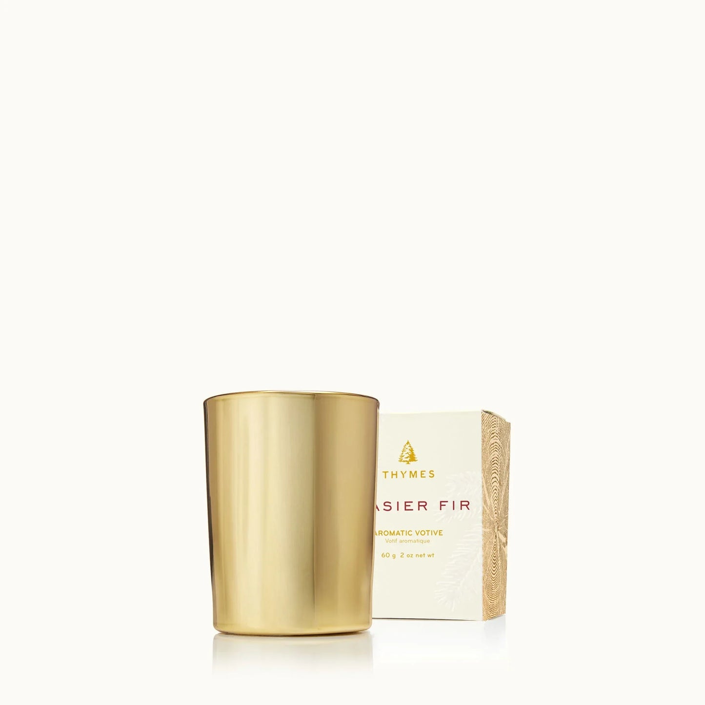 Thymes Frasier Fir Gold Votive Candle 2oz - Marcel’s Culinary Experience