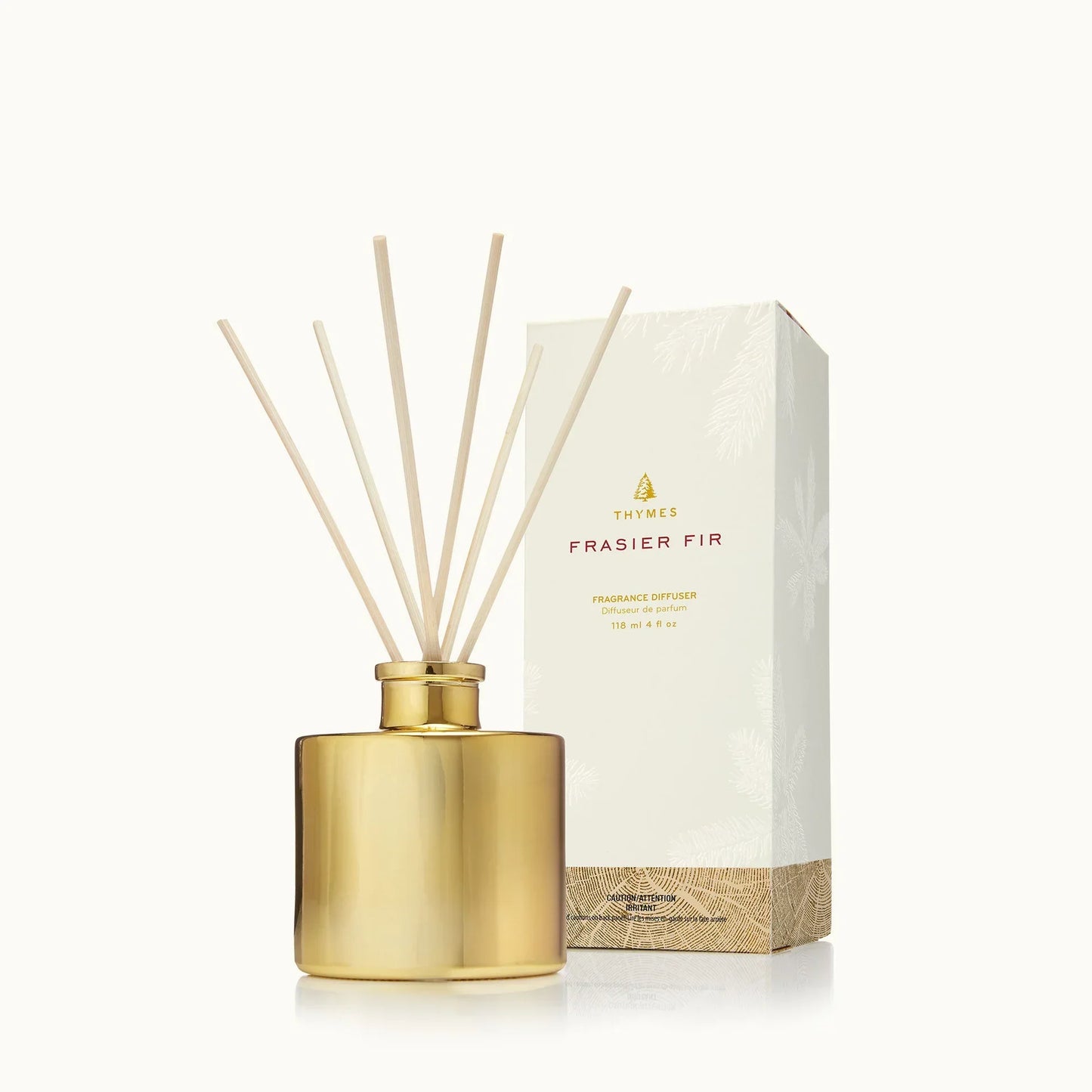 Thymes Frasier Fir Petite Gold Reed Diffuser - Marcel’s Culinary Experience