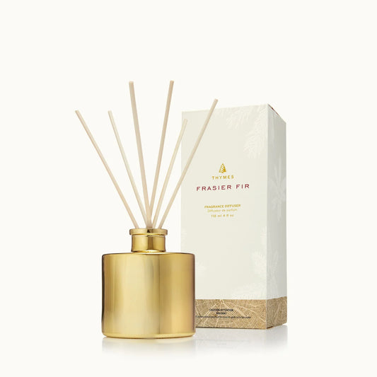 Thymes Frasier Fir Petite Gold Reed Diffuser - Marcel’s Culinary Experience