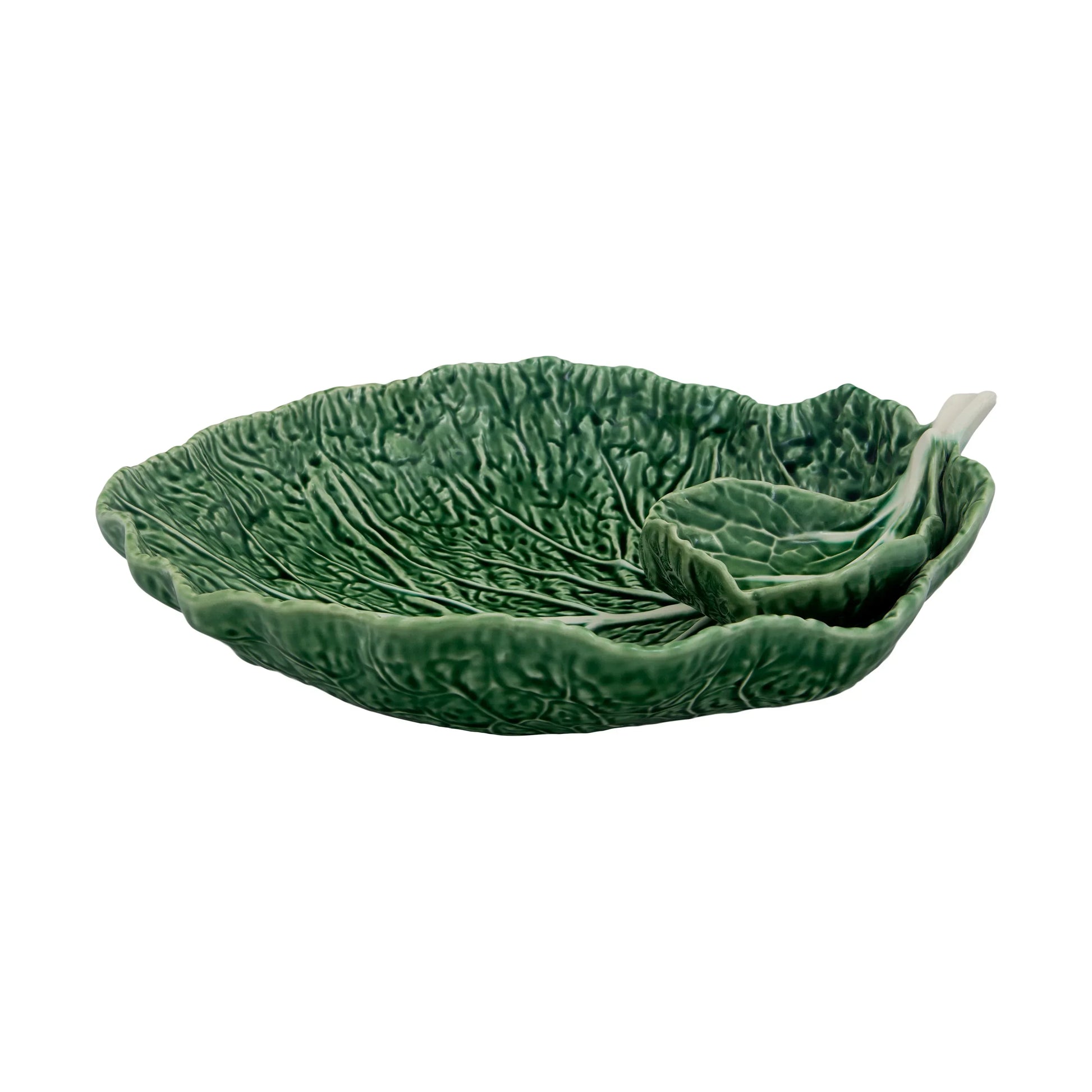 Bordallo Pinheiro Cabbage Leaf with Large Bowl 13" - Marcel’s Culinary Experience