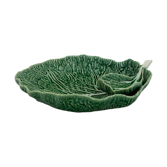 Bordallo Pinheiro Cabbage Leaf with Large Bowl 13" - Marcel’s Culinary Experience
