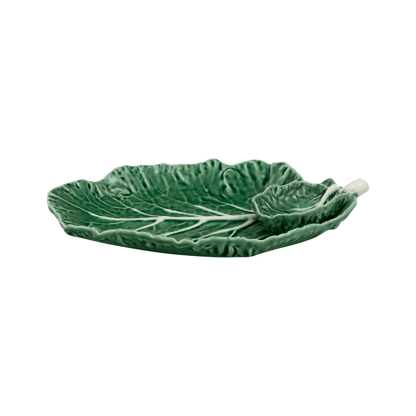 Bordallo Pinheiro Cabbage Leaf with Small Bowl 11" - Marcel’s Culinary Experience