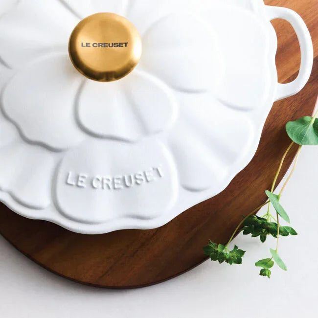 Le Creuset Signature Petal Braiser - White - Marcel’s Culinary Experience