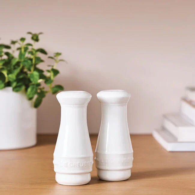 Le Creuset Salt & Pepper Shakers 2-Piece Set White