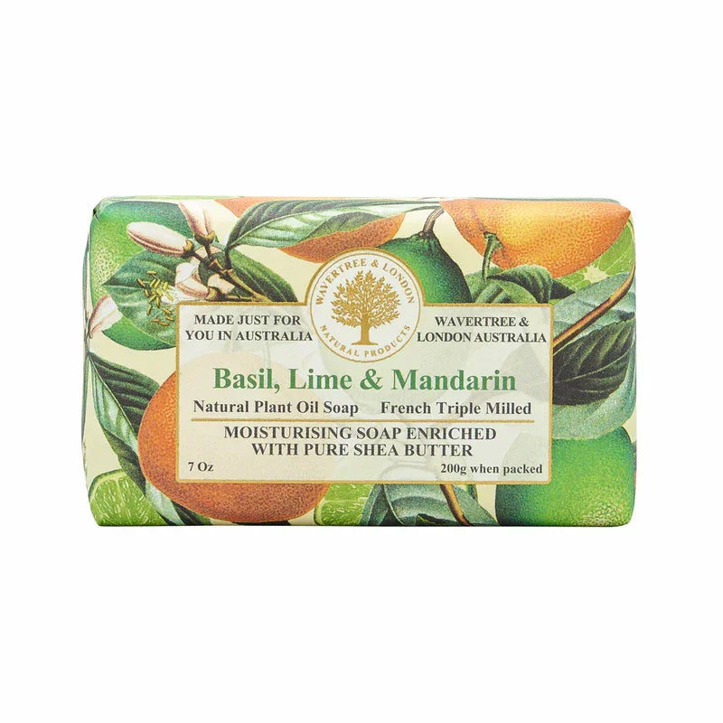 Wavertree & London Basil, Lime & Mandarin Luxury Soap Bar - Marcel’s Culinary Experience