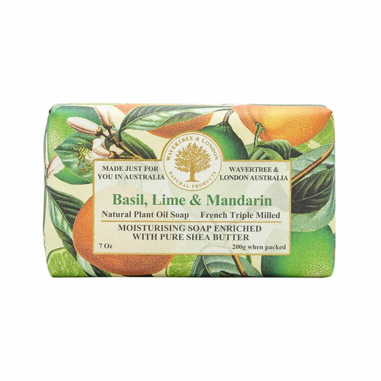 Wavertree & London Basil, Lime & Mandarin Luxury Soap Bar - Marcel’s Culinary Experience