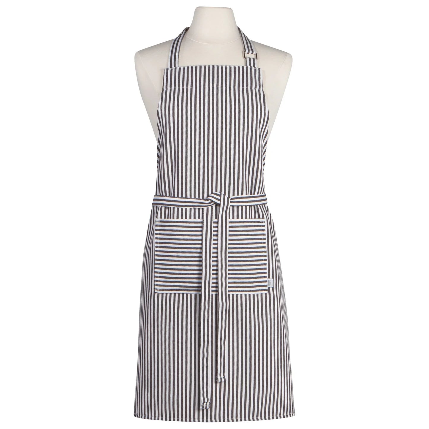 Narrow Black Stripe Cotton Chef's Apron
