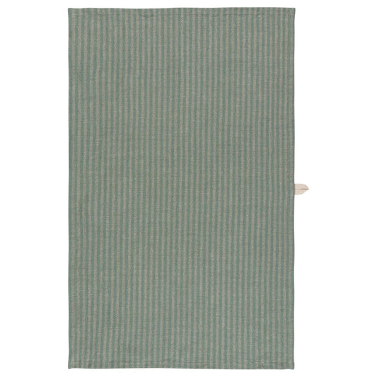 Jade Stripe Linen-Cotton Dishtowel