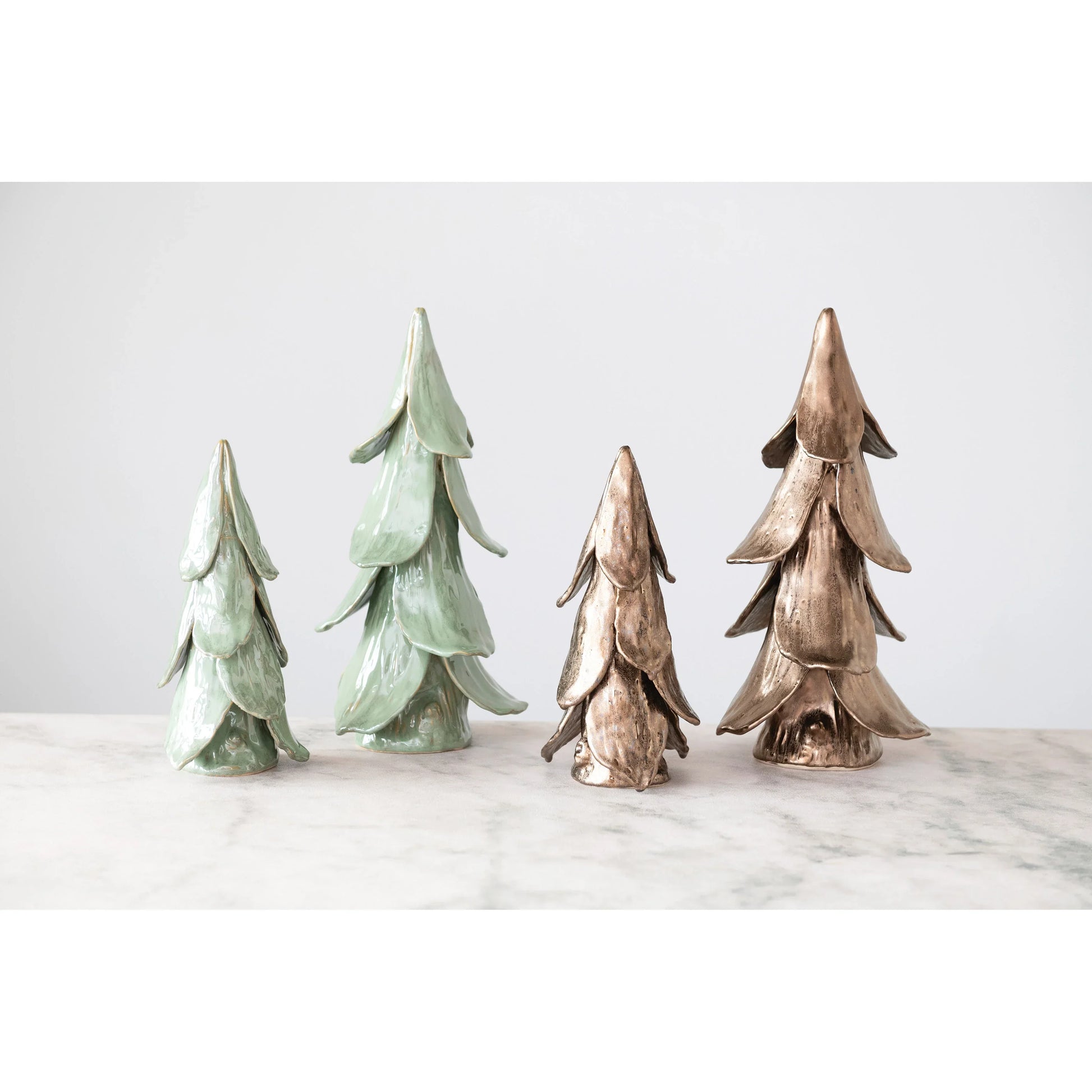 Handmade Stoneware Tree, Reactive Glaze, Mint Color - Marcel’s Culinary Experience