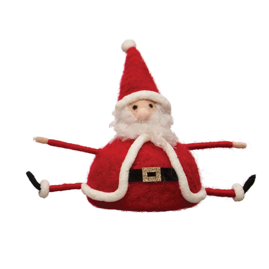 Wool Felt Sitting Santa - Marcel’s Culinary Experience