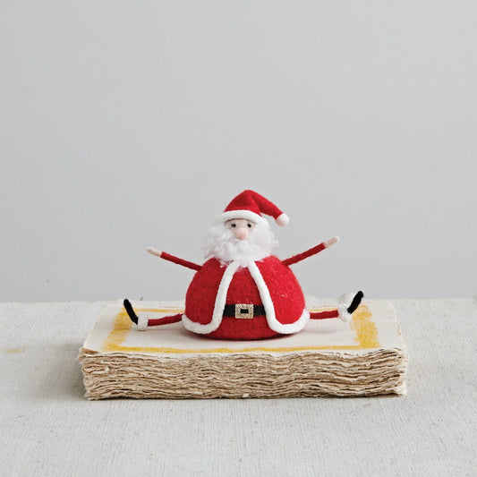 Wool Felt Sitting Santa - Marcel’s Culinary Experience