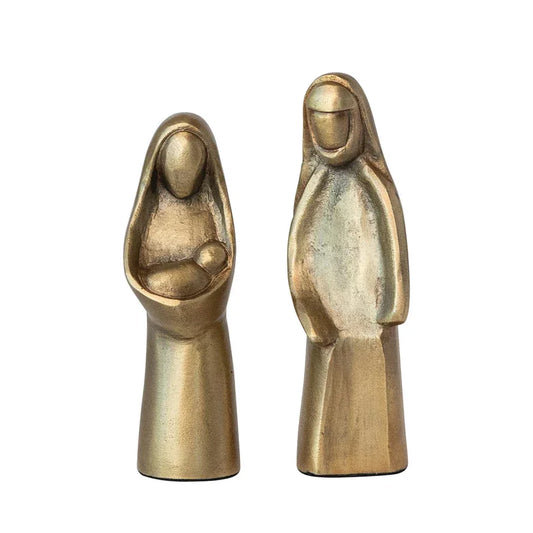 Holy Family, Antique Gold Finish, Set of 2 - Marcel’s Culinary Experience